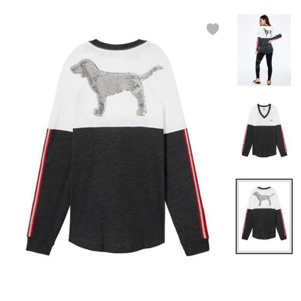 Bling varsity long sleeve FINAL PRICE